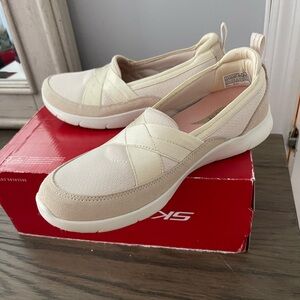 Skechers Women's Cream Slip-On Shoes